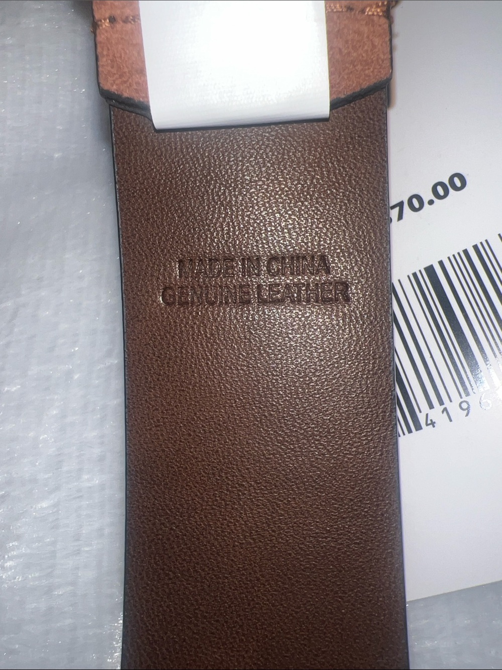 Status Brown Leather Men's Belt - Picture 7 of 7